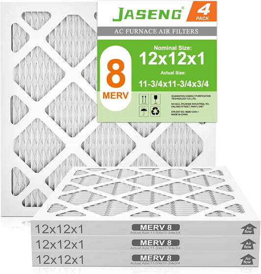 12x12x1 AC Furnace Air Filters,(4-Pack)